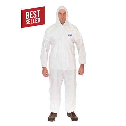 Enviroguard Microporous Coverall with Attached Hood, Elastic Wrist, Elastic Back, Elastic Ankle - 6XL - Case of 25