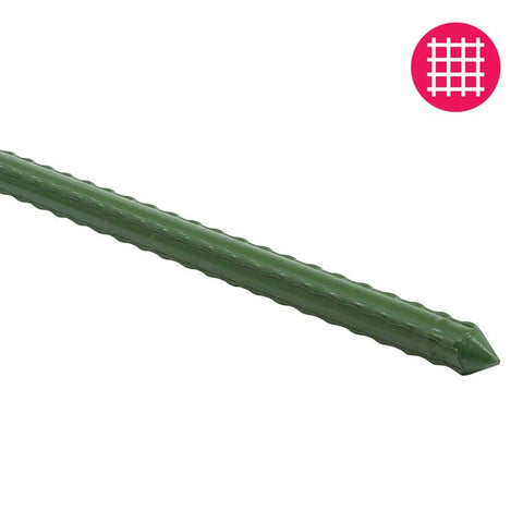 6' Steel Stake Plant Support - Green 20-pack - 3/8" Diameter