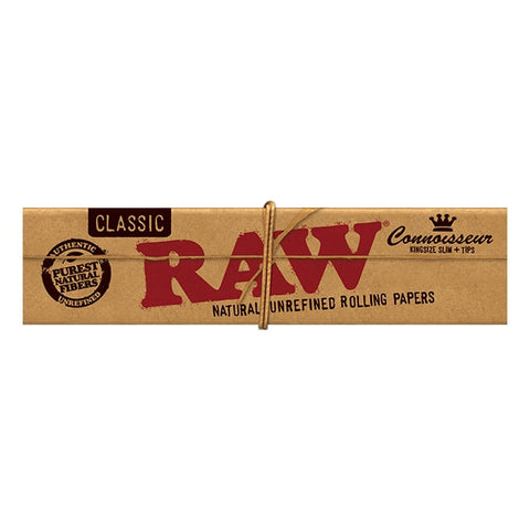 RAW Classic Connoisseur Papers Kingsize Slim 32 Leaves/Pack - Box of 24