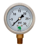 Glycerin Liquid Filled Pressure Gauge, 0 – 30 psi