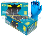 Teal Mamba 14mil Latex Gloves,  Medium - Case of 10 boxes (50 per box)