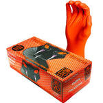 Orange Torque 8 mil Nitrile Gloves,  Large - 10 boxes of 100