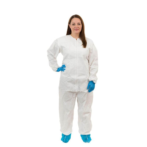 Enviroguard Clean Processed, Sterile Coverall, Tunnelized Elastic Wrist & Ankle, Bound Seam, Individually Packaged - L - Case of 25