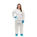 Enviroguard Clean Processed, Sterile Coverall, Tunnelized Elastic Wrist & Ankle, Bound Seam, Individually Packaged - M - Case of 25