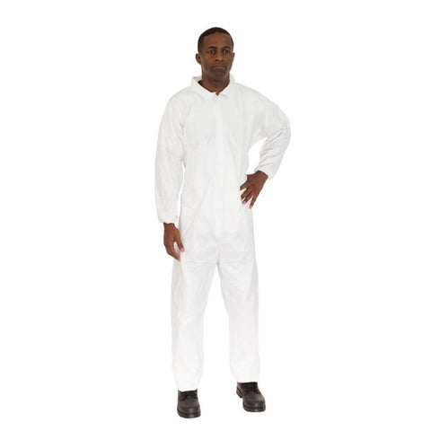 Enviroguard Clean Processed Coverall, Tunnelized Elastic Wrists, Ankles, & Back, Serged Seams, Individually Packaged - L - Case of 25