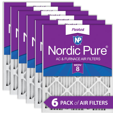 17x25x1 Exact MERV 8 AC Furnace Filters 6 Pack