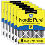 12_3/4x21x1 Exact MERV 10 Plus Carbon AC Furnace Filters 6 Pack