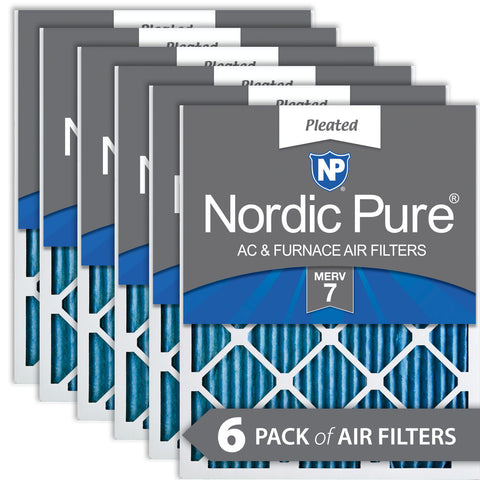 10x24x1 Pleated MERV 7 Air Filters 6 Pack