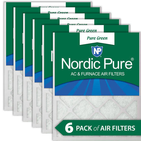 12x24x1 Pure Green Eco-Friendly AC Furnace Air Filters 6 Pack