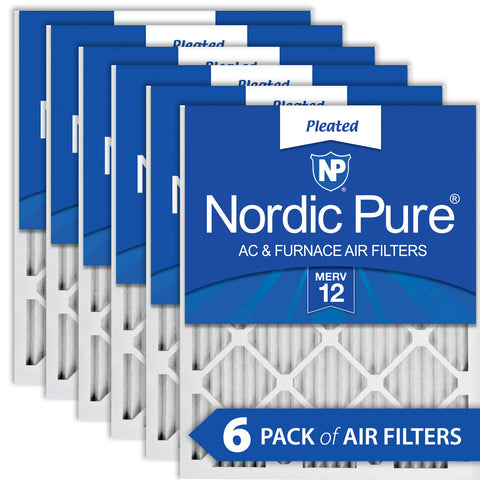 15x24x1 Exact MERV 12 AC Furnace Filters 6 Pack