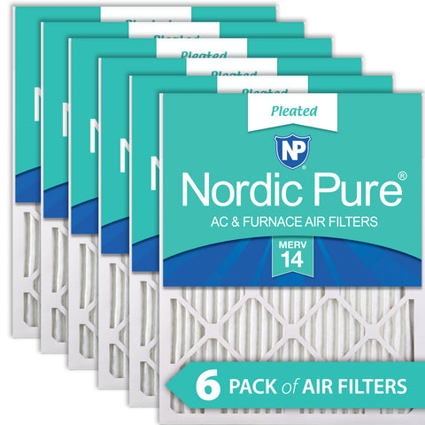 10x28x1 MERV 14 AC Furnace Filters 6 Pack