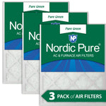 14x14x1 Pure Green Eco-Friendly AC Furnace Air Filters 3 Pack