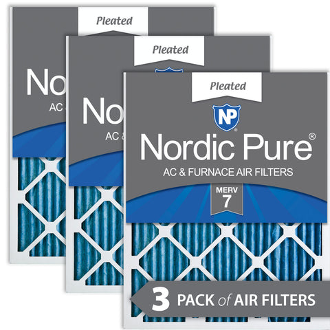 14x30x1 Pleated MERV 7 Air Filters 3 Pack