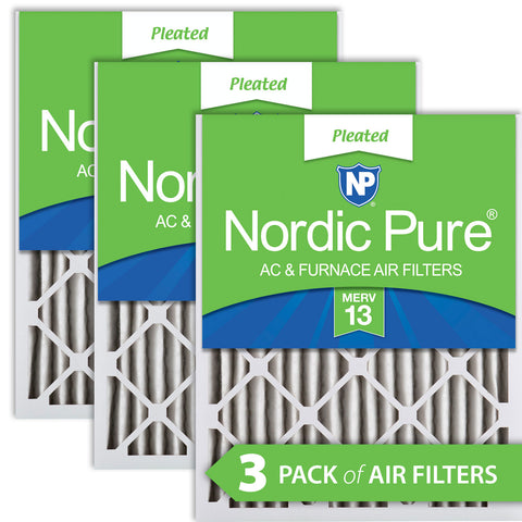 24x30x2 Pleated MERV 13 Air Filters 3 Pack