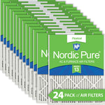 12x25x1 Pleated MERV 13 Air Filters 24 Pack