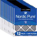 11 1/4x23 1/4x1 Exact MERV 12 Plus Carbon AC Furnace Filters 12 Pack