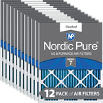 12x24x1 Pleated MERV 7 Air Filters 12 Pack