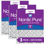 14x30x1 Pleated MERV 8 Air Filters 3 Pack