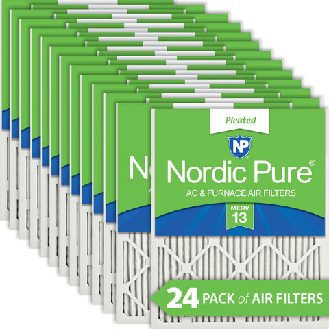 12x24x1 Pleated MERV 13 Air Filters 24 Pack