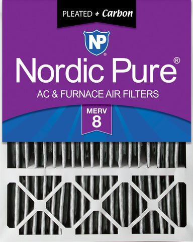 20x25x5 (4 3/8) Honeywell/Lennox Replacement Air Filters MERV 8 Pleated Plus Carbon 1 Pack