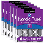 17_1/4x19_1/4x1 Exact MERV 8 Plus Carbon AC Furnace Filters 6 Pack