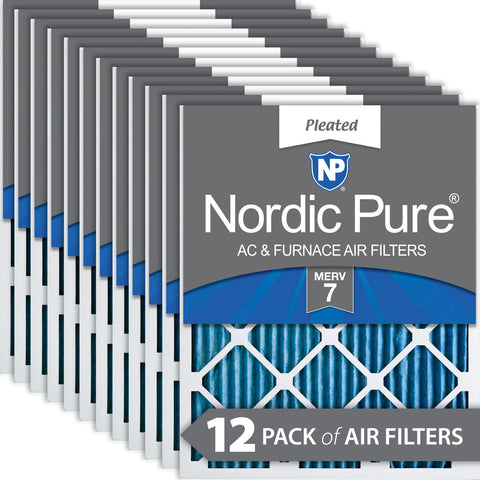 10x24x1 Pleated MERV 7 Air Filters 12 Pack