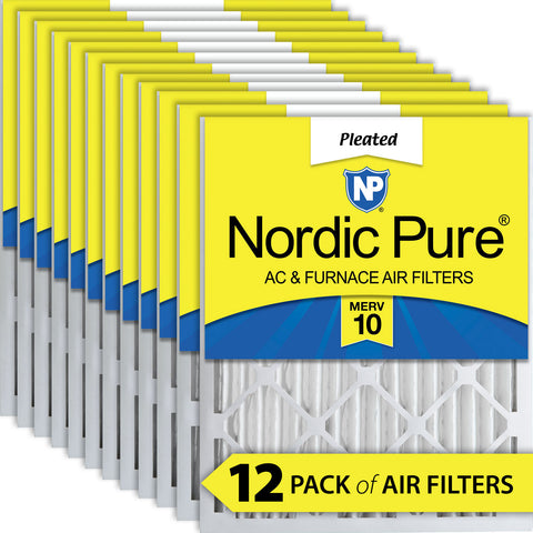 18x20x2 Pleated MERV 10 Air Filters 12 Pack