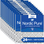 14x24x1 Pleated MERV 12 Air Filters 24 Pack