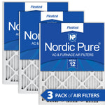 14x30x1 Pleated MERV 12 Air Filters 3 Pack