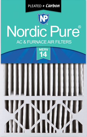 16x25x5 (4 3/8) Honeywell/Lennox Replacement Air Filters MERV 14 Plus Carbon 1 Pack