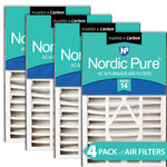 Air Bear 16x25x5 (4 7/8) Air Filter Replacement MERV 14 Plus Carbon 4 Pack