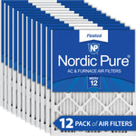 10x24x1 Pleated MERV 12 Air Filters 12 Pack