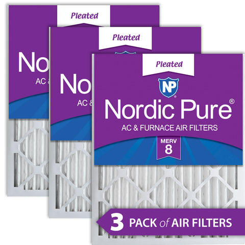 14x24x2 Pleated MERV 8 Air Filters 3 Pack