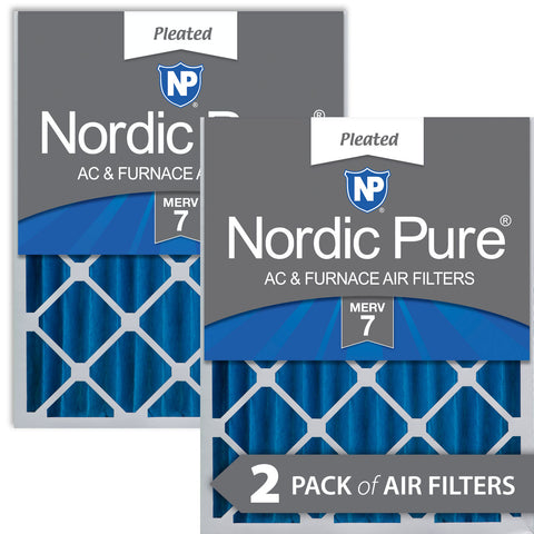 16x20x4 (3 5/8) Pleated MERV 7 Air Filters 2 Pack