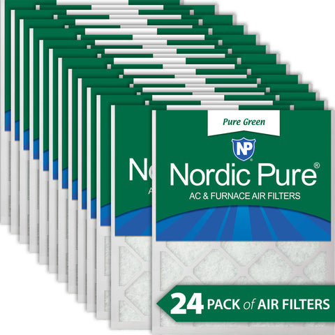 15x20x1 Pure Green Eco-Friendly AC Furnace Air Filters 24 Pack