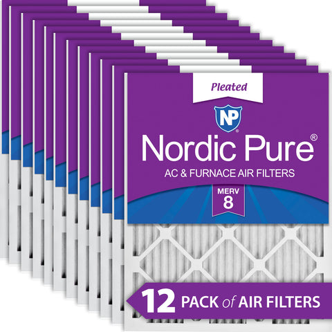 14x24x1 Pleated MERV 8 Air Filters 12 Pack