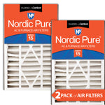 Air Bear 16x25x5 (4 7/8) Air Filter Replacement MERV 15 Plus Carbon 2 Pack