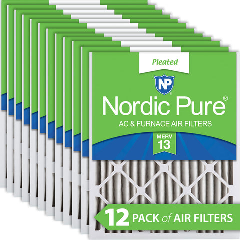 16x20x2 Pleated MERV 13 Air Filters 12 Pack