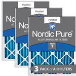 14x20x2 Pleated MERV 7 Air Filters 3 Pack