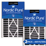 Air Bear 16x25x5 (4 7/8) Air Filter Replacement MERV 12 Pleated Plus Carbon 2 Pack