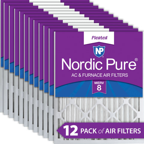 14x20x2 Pleated MERV 8 Air Filters 12 Pack