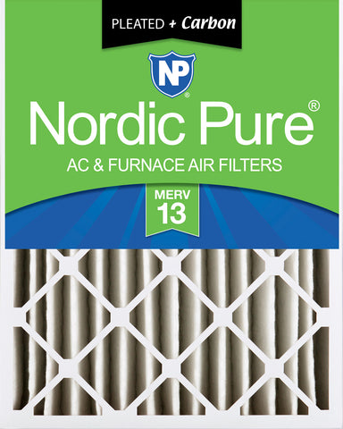 16x20x4 (3 5/8) Pleated Air Filters MERV 13 Plus Carbon 1 Pack