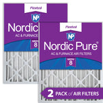 16x20x4 (3 5/8) Pleated MERV 8 Air Filters 2 Pack