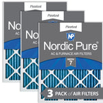 14x14x1 Pleated MERV 7 Air Filters 3 Pack