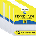 12x24x 1/2 Half Inch Ring Panel MERV 10 Furnace Air Filters 12 Pack