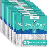 16x25x1 Pleated MERV 14 Air Filters 24 Pack