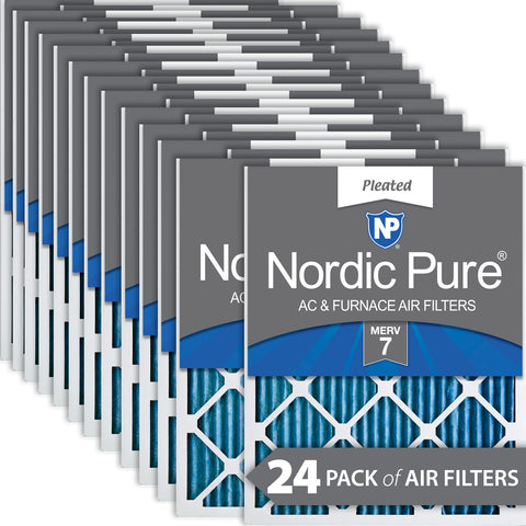 16x16x1 Pleated MERV 7 Air Filters 24 Pack