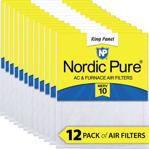 12x20x 1/2 Half Inch Ring Panel MERV 10 Furnace Air Filters 12 Pack