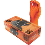 Orange Mamba 5.0 mil Nitrile Gloves,  Large - Case of 10 boxes (100 per box)